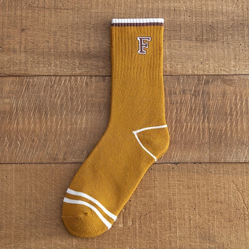 5 Pairs Letter Print Socks Mid Tube Women's Stockings