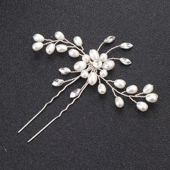 2pcs Pearl Crystal Hairpin Bridal Wedding Party Favor Decorations
