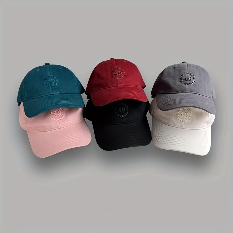 Solid Patch Baseball Cap Sunscreen Dad Hats Casual Dad Hats