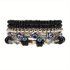 Boho Beaded Bracelet Set Stackable Hand Jewelry Women