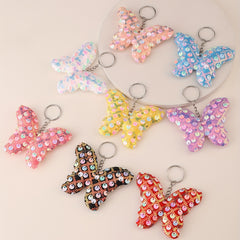 8pcs Sequin Butterfly Charm Keychain Luggage Pendant Backpack Handbag