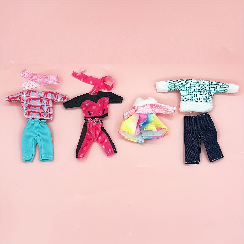 5-inch Doll Clothes Set with Winter Skiing Theme and Scarf Accessories