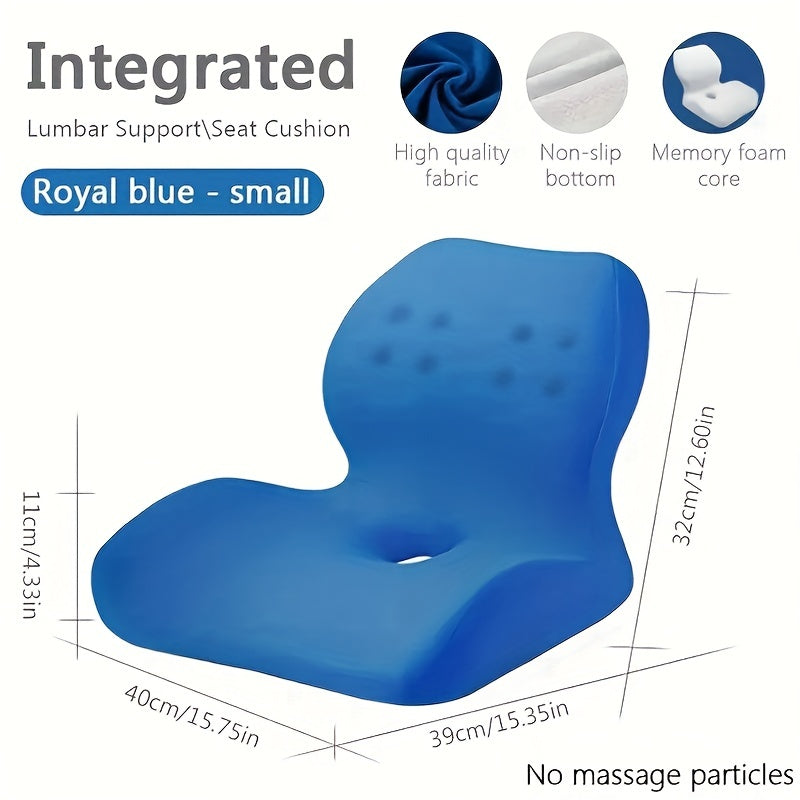 Memory Foam Car Lumbar Support Cushion - Relieve Back Pain & Hemorrhoids