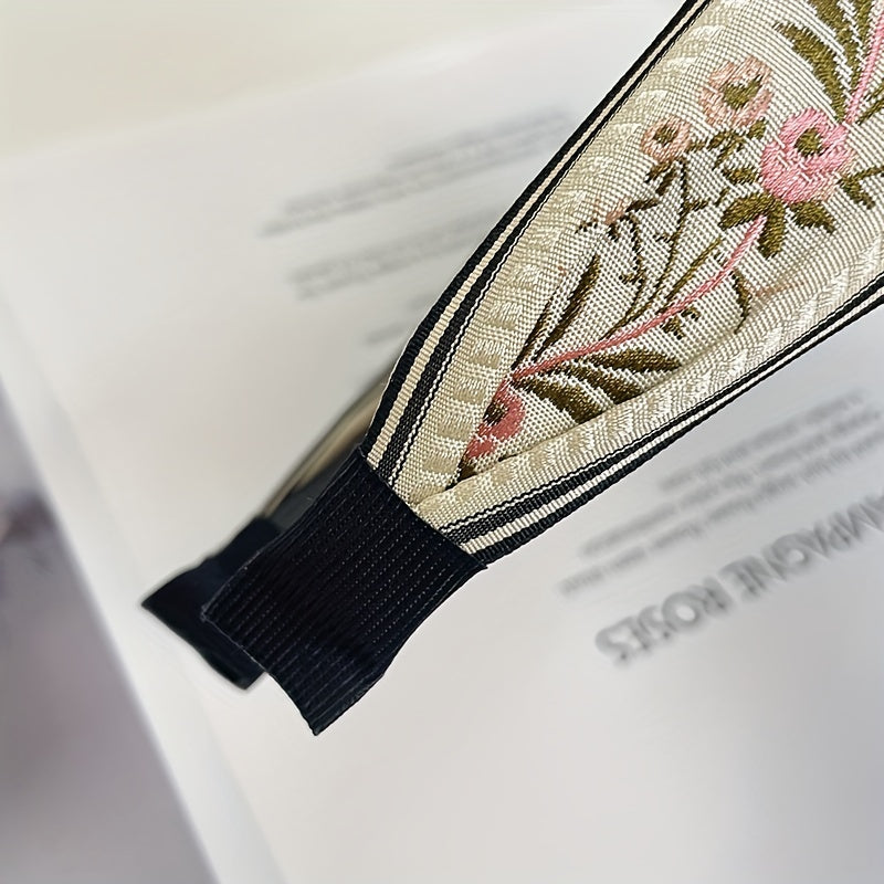 Vintage Flower Embroidery Headband Sweet Hair Accessory