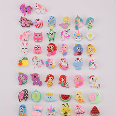 50pcs Cartoon Shoe Charms for Clogs Sandals Resin Shoe Buckle Accessories