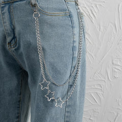 Men's Pentagram Double Layered Pants Chain