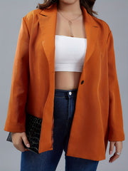  Solid Long Sleeve Workwear Blazer