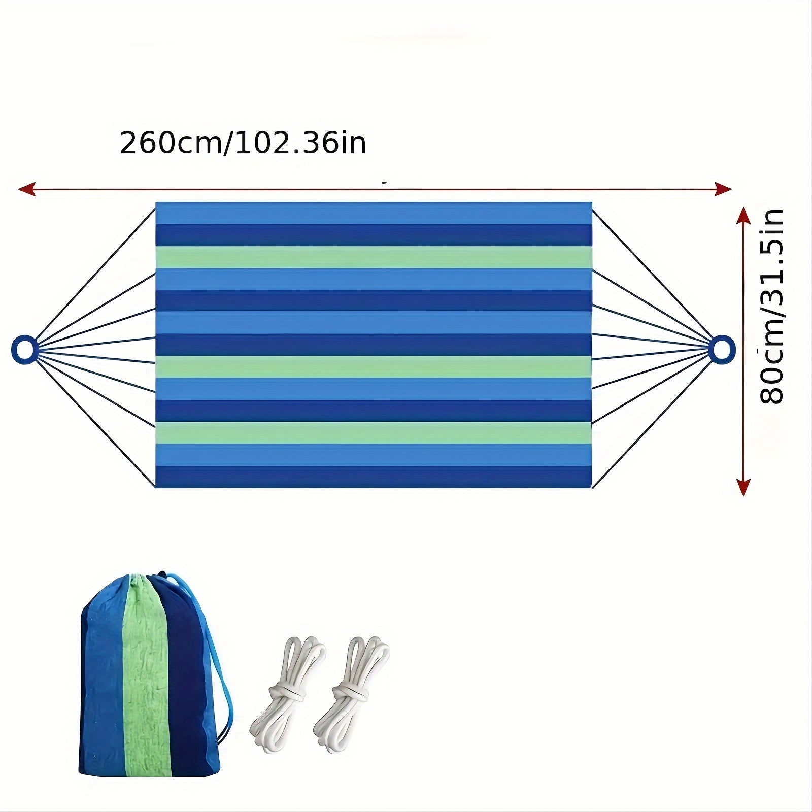 Portable Colorful Canvas Hammock with Tree Straps