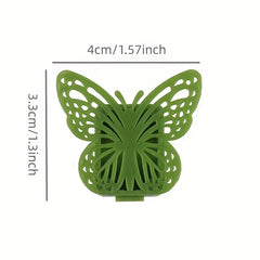 10pcs Green Butterfly Clips for Vines & Climbing Plants, Self Adhesive Plant Cli