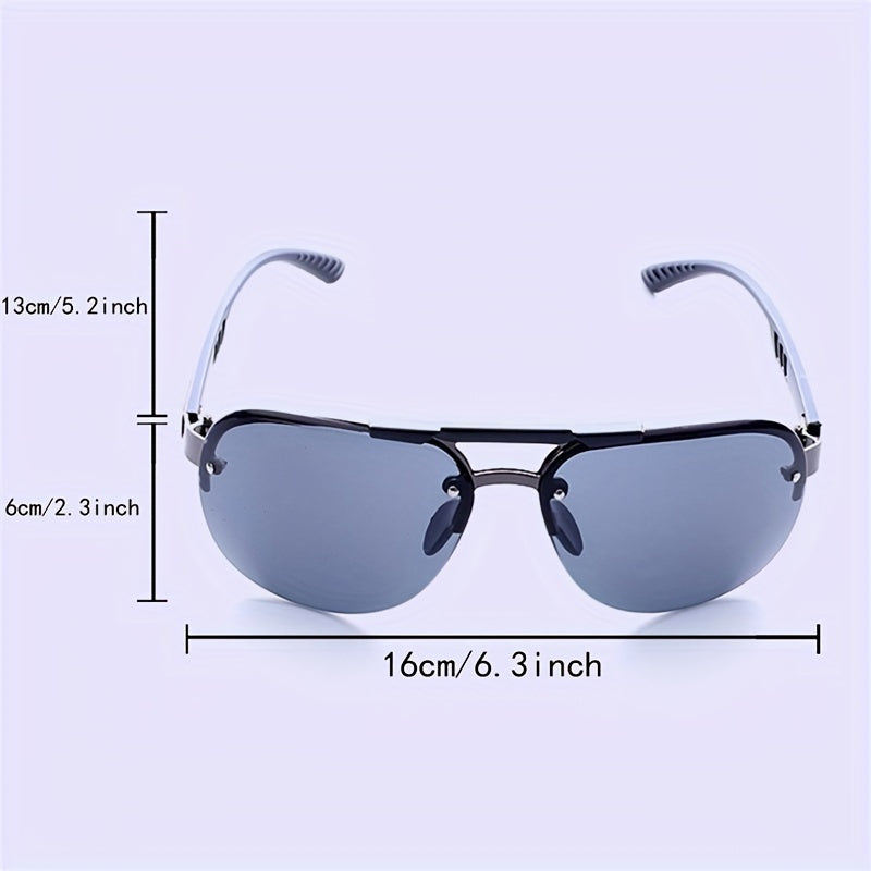 UV 400 Protection Rimless Sunglasses Men's Driving Glasses