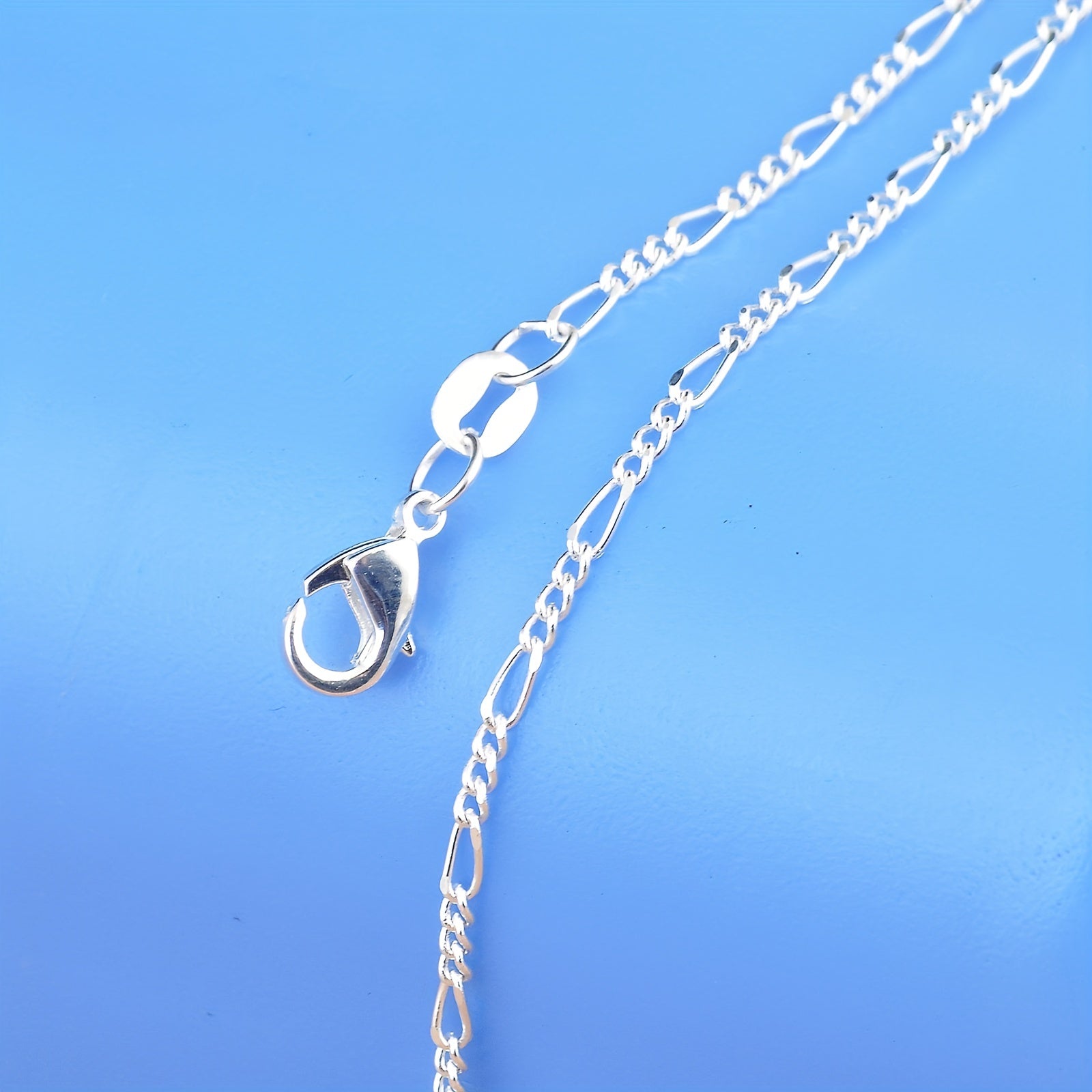 925 Sterling Silver Plate Chain Collar Necklace for DIY Jewelry