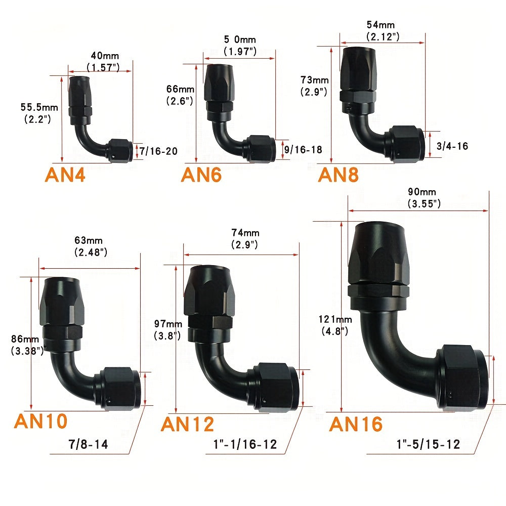 1pc 90 Degree AN Fitting Quick Connector Anti-leakage Cold Connector