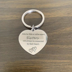 Heart Shaped Keyring Perfect Sister Gift for Christmas Birthday or Graduation