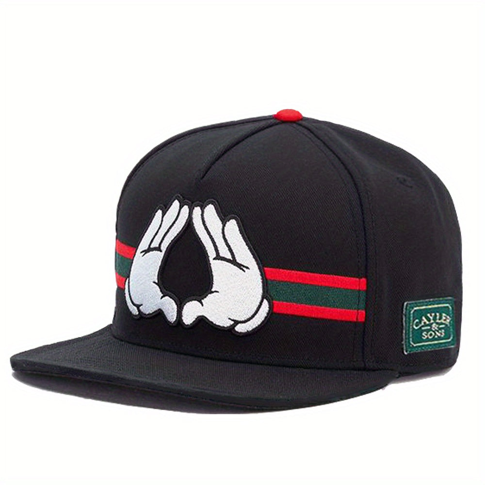 Men's Double Hands Mult. Flat Brim Hat
