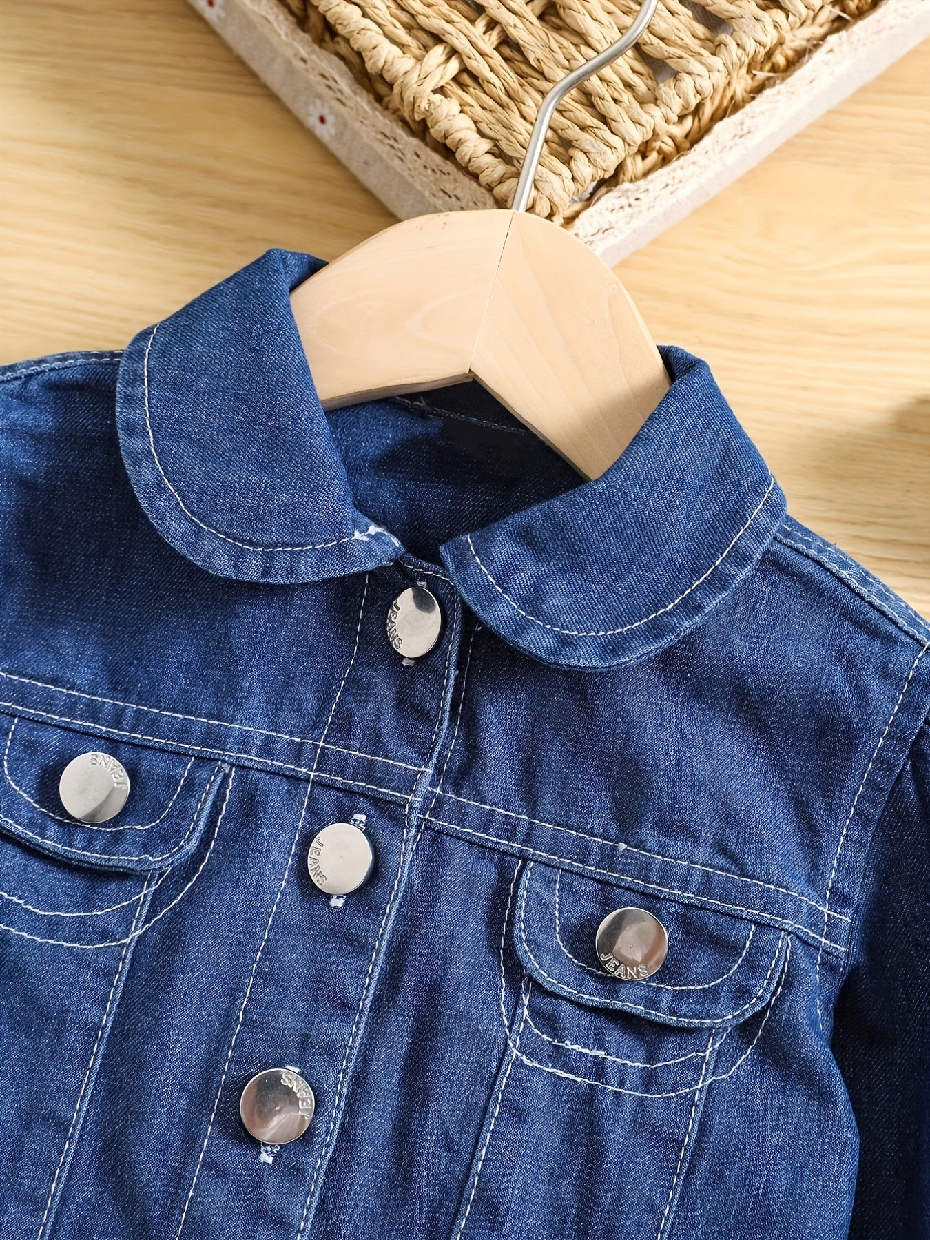 Toddler Baby Girls Cropped Denim Coat Cotton Button Cardigan Blouse