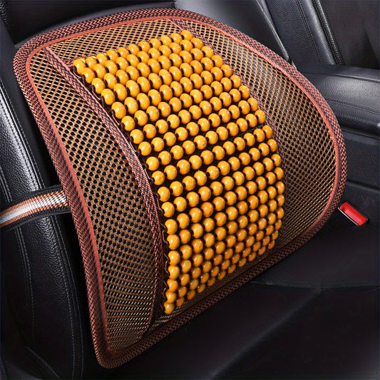 Wooden Beaded Car Lumbar Support for Summer