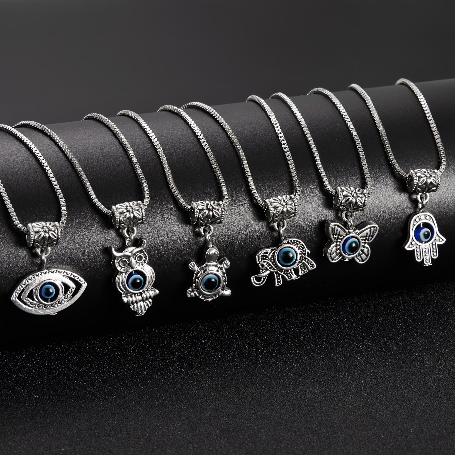 Eye Pendant Necklace Evil Eye Necklace Metal Chains Necklace