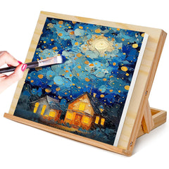 Wooden Easel Desktop Angle Stand Natural Wood