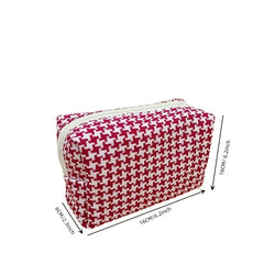 Large Capacity Canvas Cosmetic Bag with Coin Purse