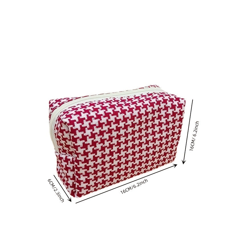 Large Capacity Canvas Cosmetic Bag with Coin Purse