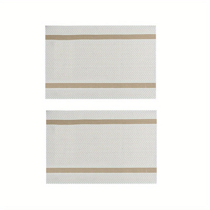 2pcs PVC Placemats Dining Table Mat Set Cup Wine Decor M