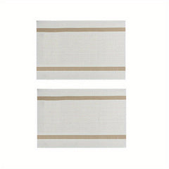 2pcs PVC Placemats Dining Table Mat Set Cup Wine Decor M