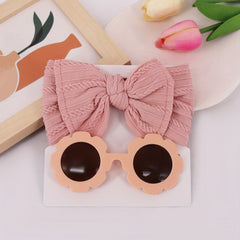 Girls Bowknot Headband & Sunglasses Set for Sweet Style