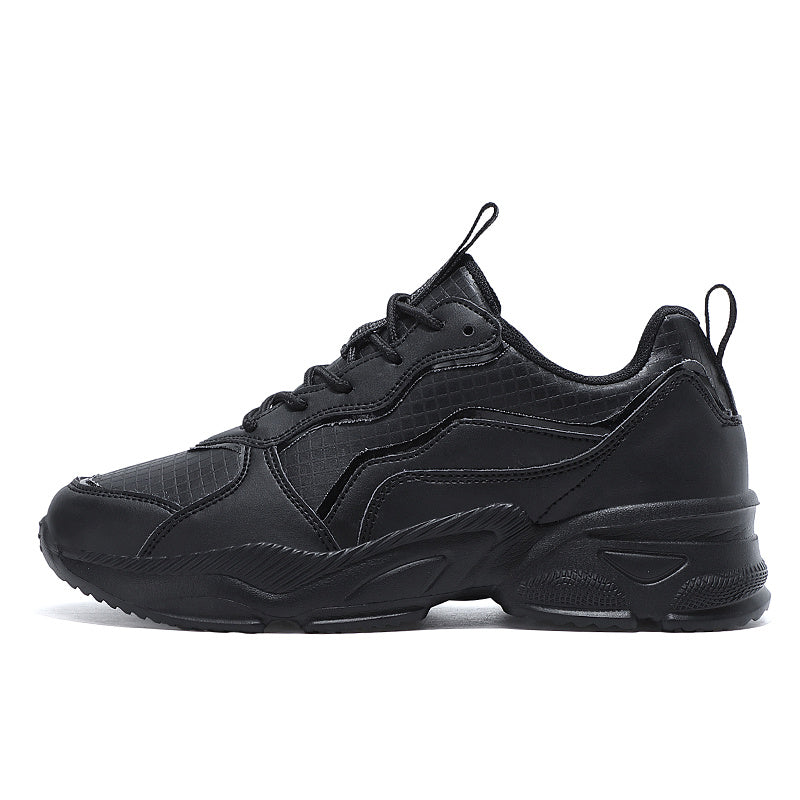 Waterproof Faux Leather Chunky Sneakers Comfortable Travel Shoes