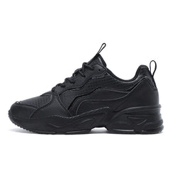 Waterproof Faux Leather Chunky Sneakers Comfortable Travel Shoes