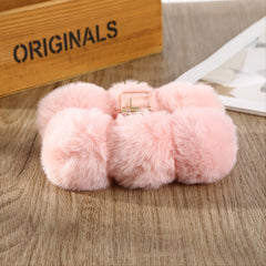 Fluffy Plush Hair Claw Clip Winter Hair Barrettes for Girls Woman