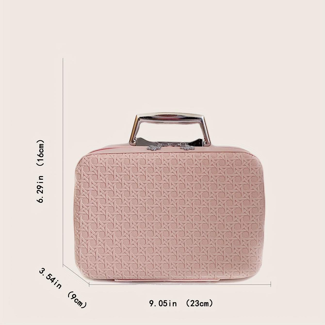 Plaid Embossed Cosmetic Bag Multifunction Organizer Storage Bag
