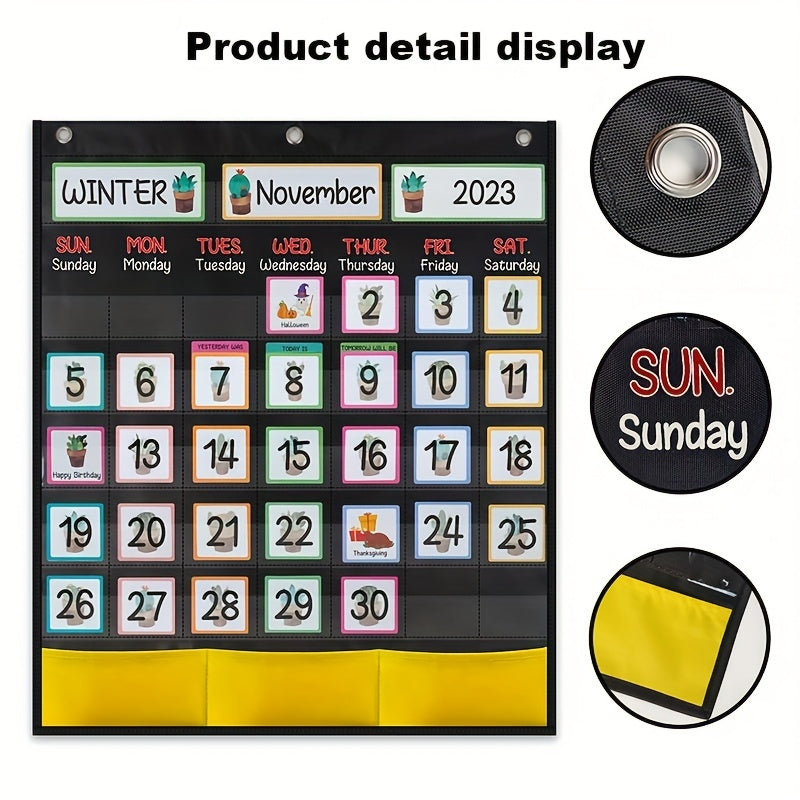 Classroom Pocket Charts Family Enlightenment Education Calendar Cards
