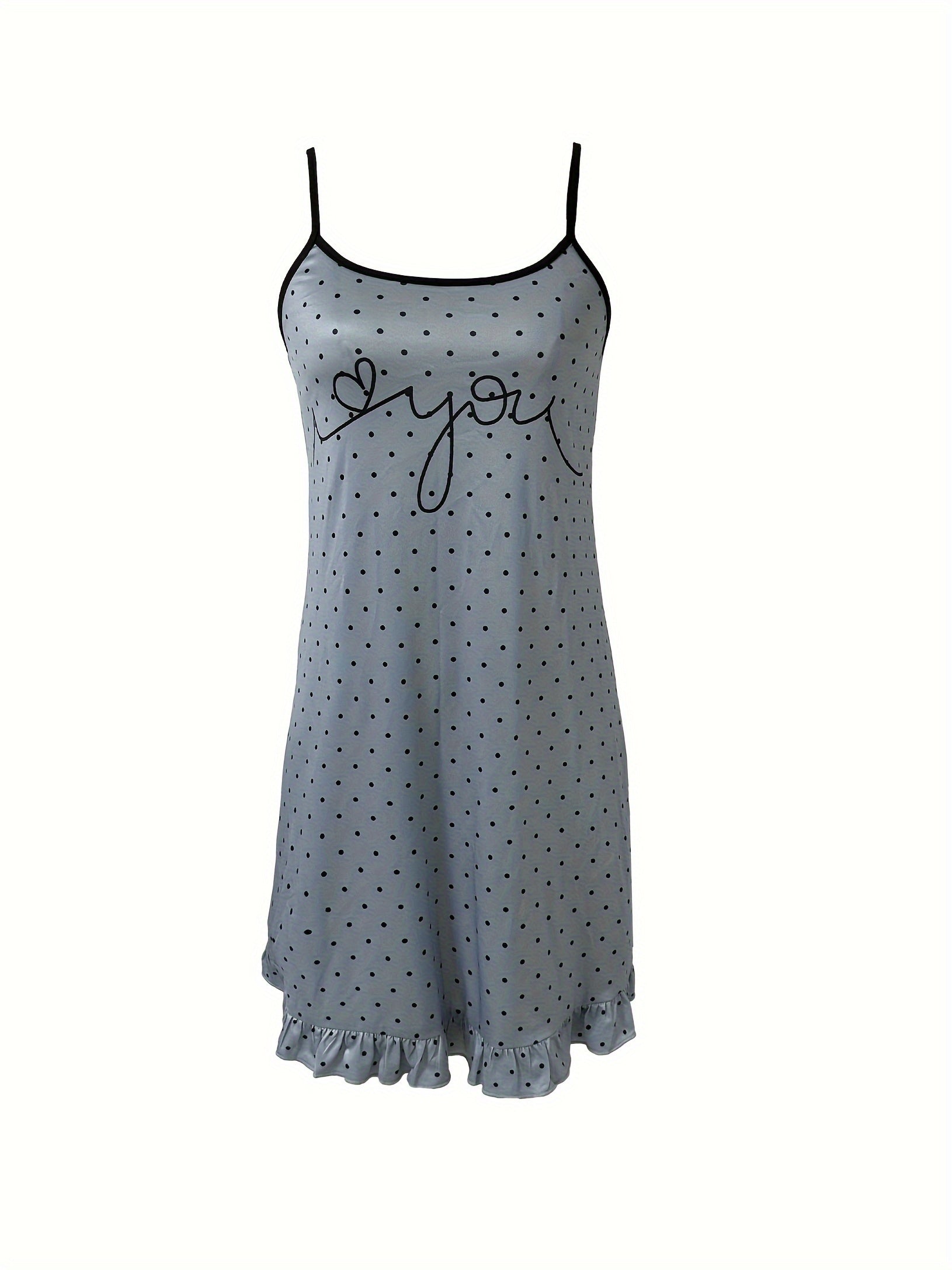 Polka Dot Ruffle Lounge Dress for Women