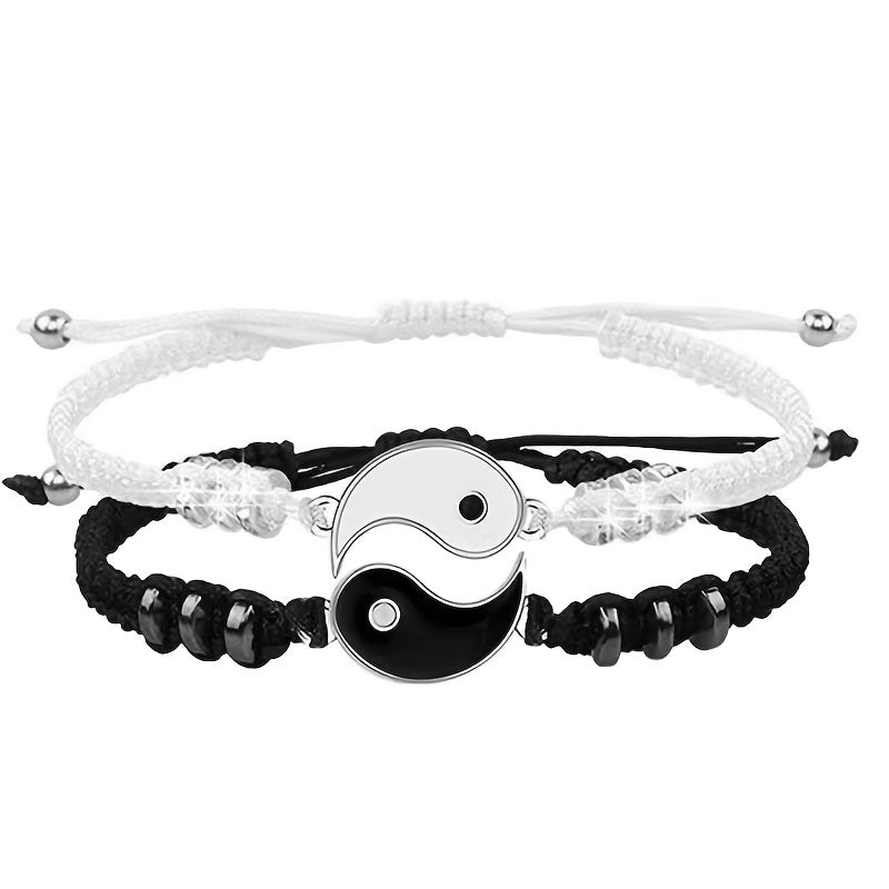 Taiji Yin Yang Couple Bracelet Set