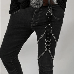 Gothic Leg Chain Harness Hip Hop Leg Strap Unisex