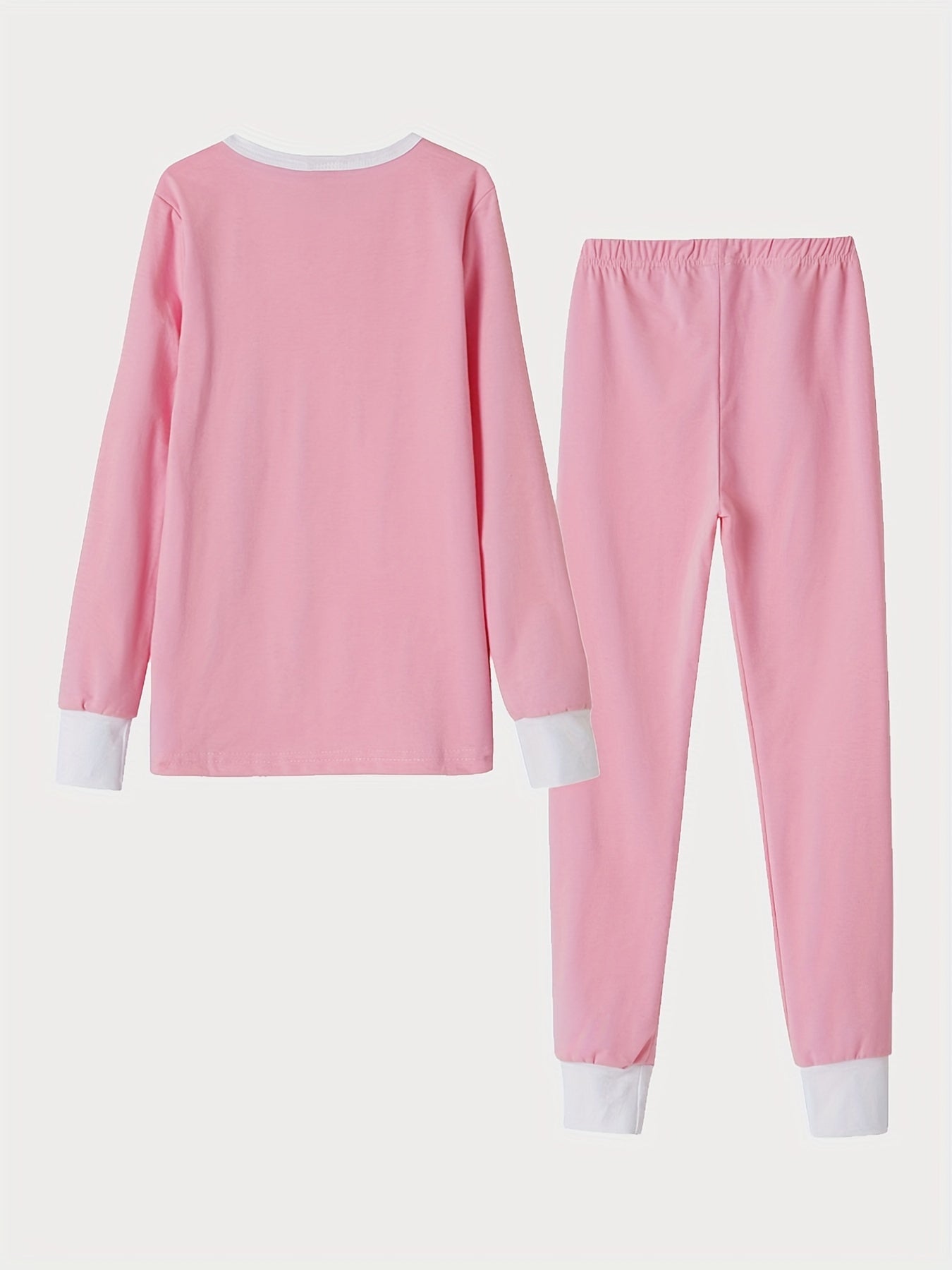 Kid's Cat Face Pajama Set Long Sleeve Top & Pants MY FAV Loungewear