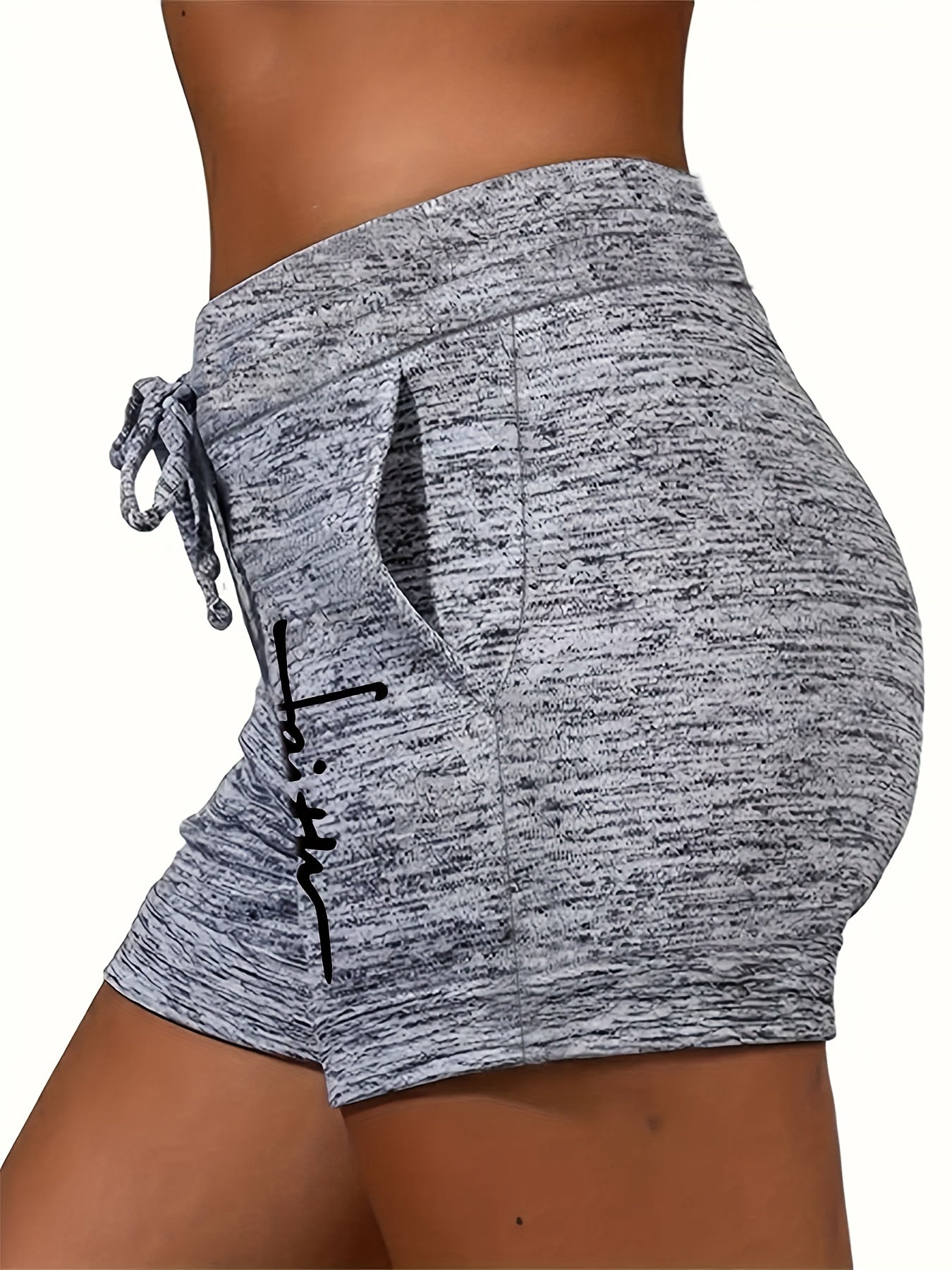 Faith Print Drawstring Casual Shorts Women's Clothing
