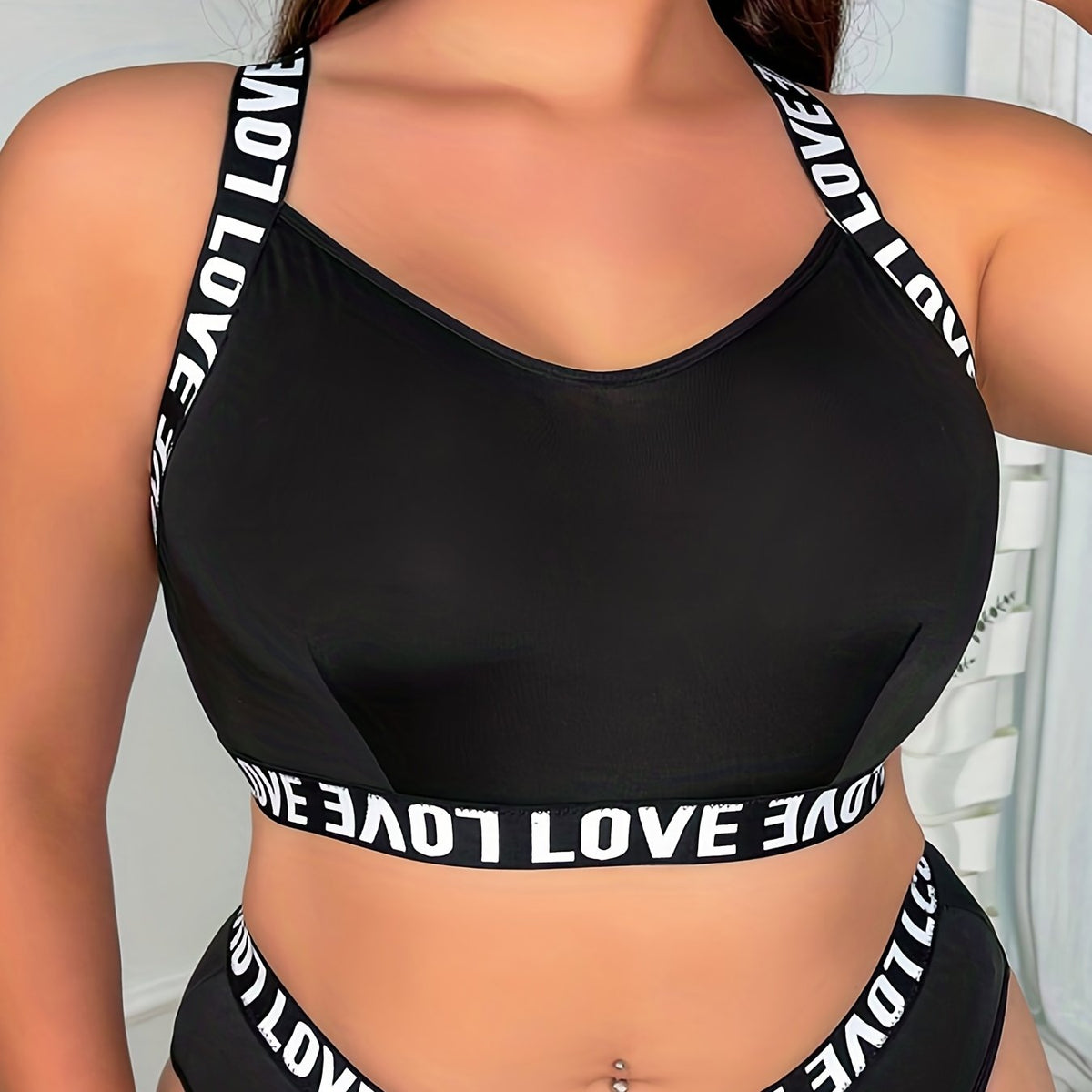  Sports Bra Women's Plus Plain L...