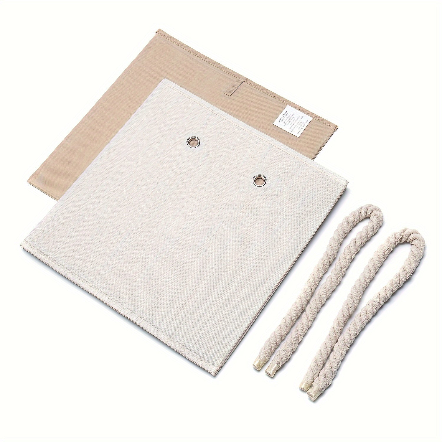 Storage Box w/ Rope Handle Clothes Basket Bedroom Dorm Organization