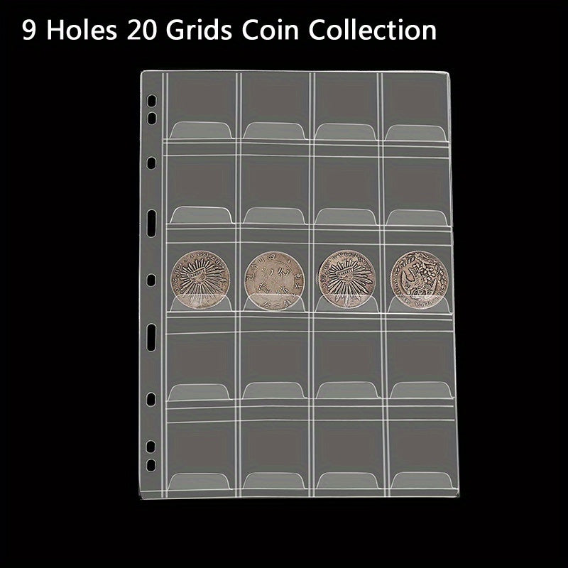 Coin Stamp Collection Inner Page 20 Grids Storage Book