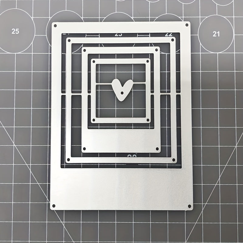 1pc Heart-shaped Square Metal Embossing Cutting Die
