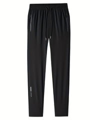 Breathable Men's Joggers with Zipper Pocket for Summer