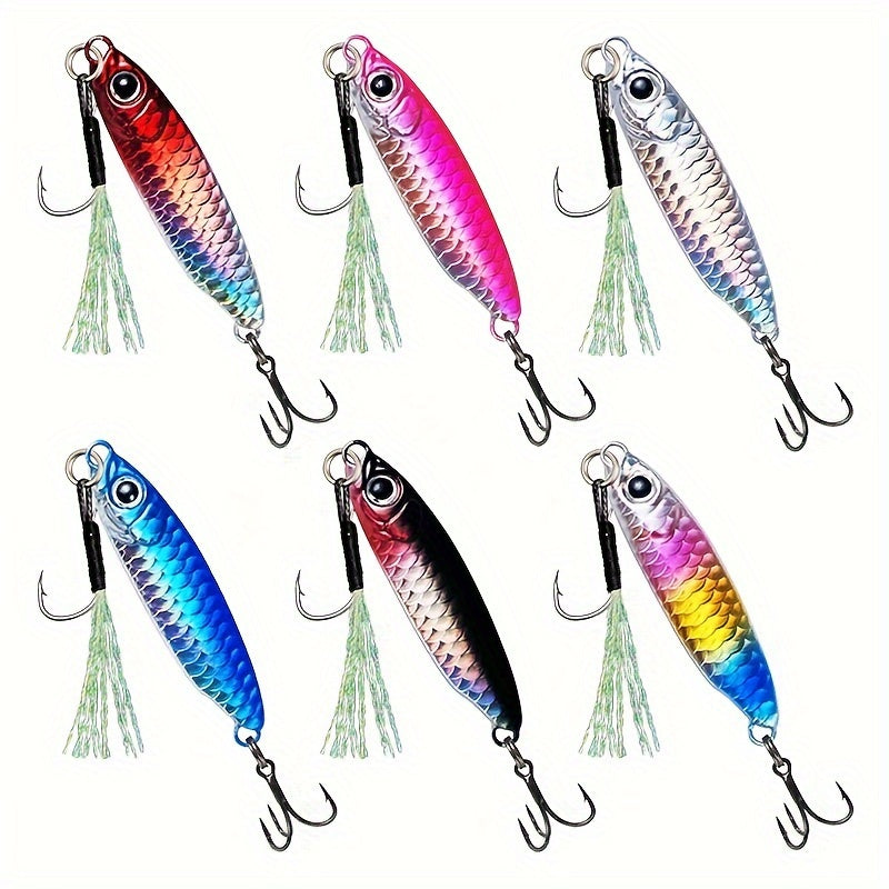 4pcs Metal Jig Sea Fishing Hard Bait Fishing Accessories