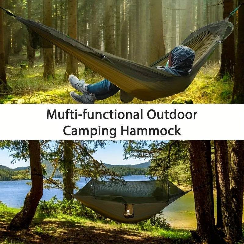 Outdoor Quick Opening Hammock with Mosquito Net, 102x36in