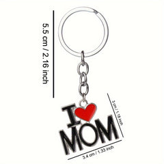LOVE MY PAPA MAMA DAD MOM Metal Keychain Gift
