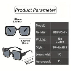 Y2K Square Sunglasses Rhinestone Candy UV400 Sun Shades