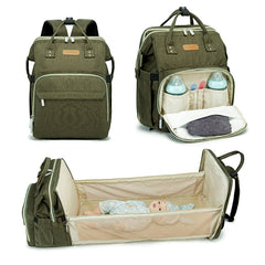 Large Capacity Foldable Mommy Bag Bed Waterproof Diaper Bag