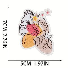 16pc Sun Embroidery Iron On Patches For Men Sew On Embroidered Applique