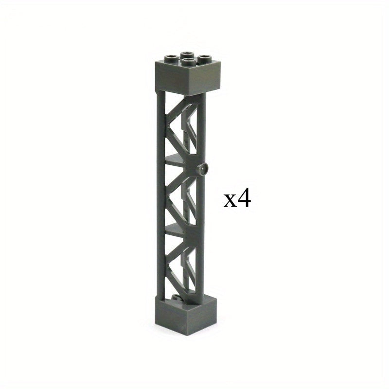 4pcs City Accessory Pillars High tech MOC Parts Support Stent Column
