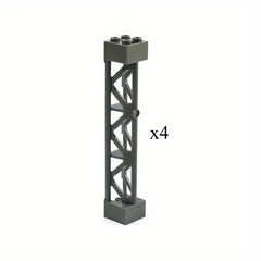 4pcs City Accessory Pillars High tech MOC Parts Support Stent Column